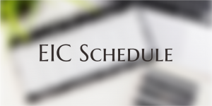 Read more about the article EIC Schedule Second Semester 2019-2020